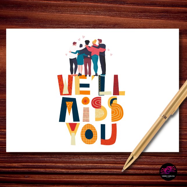 Tarjeta Te Extrañaremos Jubilación (When the team truly means “we’ll miss you.”)