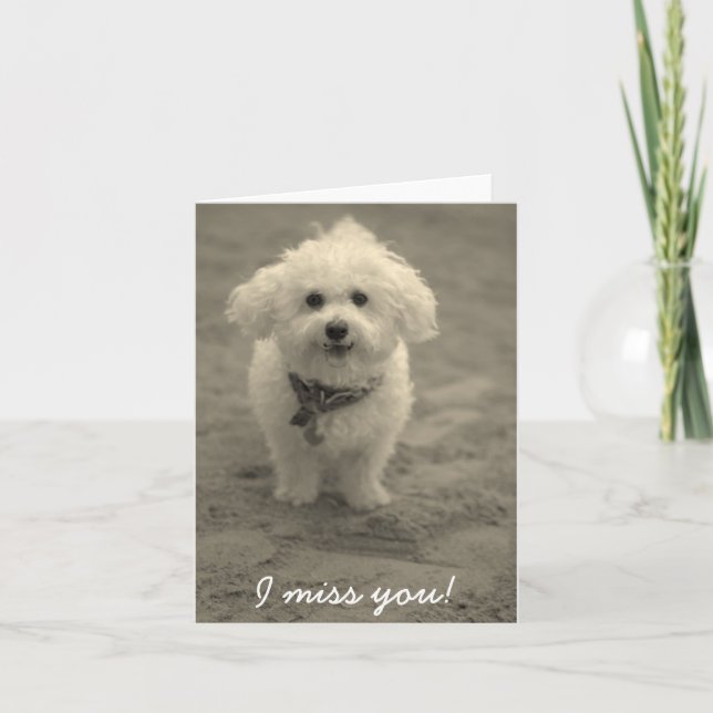 Tarjeta ¡Te extraño! (Anverso)