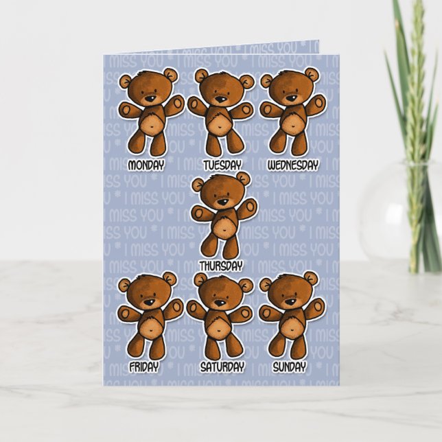 Tarjeta Te extraño (Anverso)