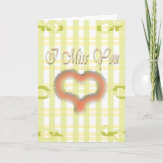 Tarjeta Te extraño. (Anverso)