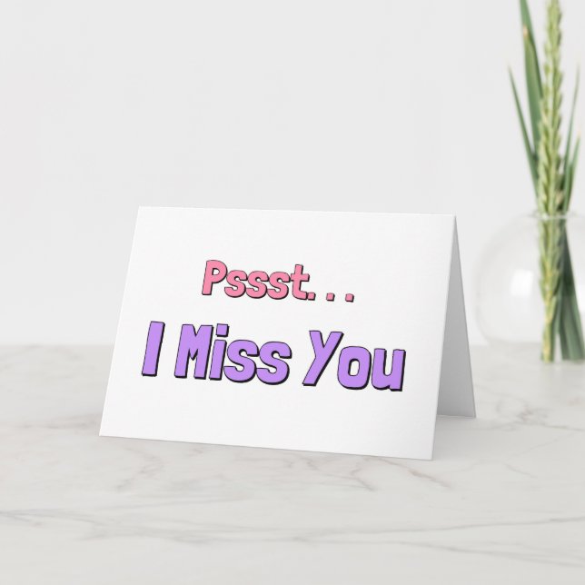 Tarjeta Te Extraño (Anverso)