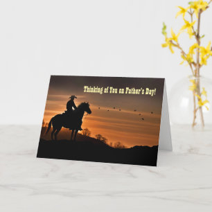 Tarjeta Te Extraño Día del Padre Vaquero Country