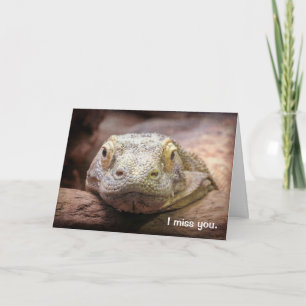 Tarjeta Te Extraño Komodo Dragon Reptile Que Te Extraña