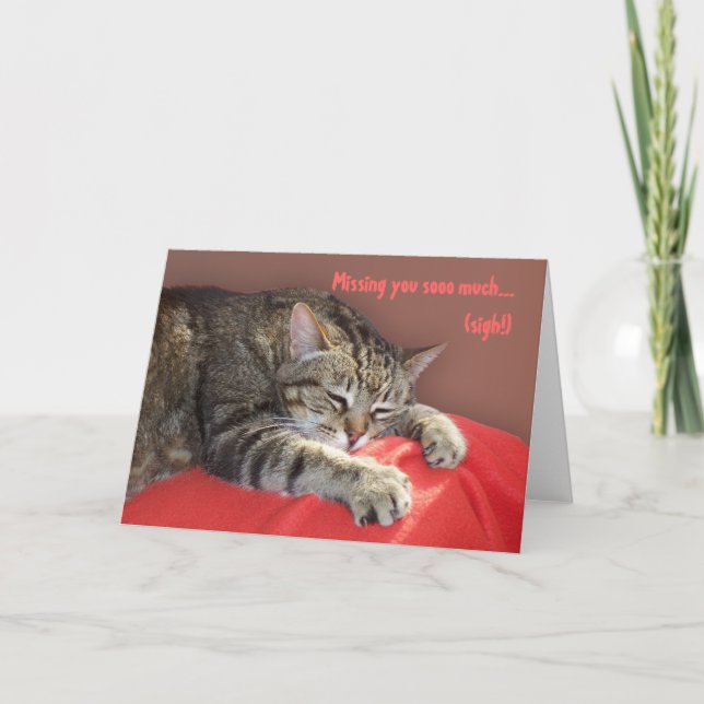 Tarjeta Te extraño muchísimo (Anverso)