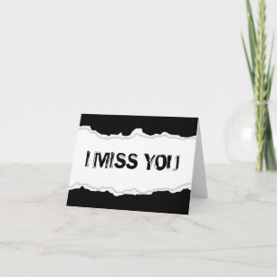 Tarjeta te extraño página arrancada