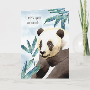 Tarjeta Te Extraño Panda Bear