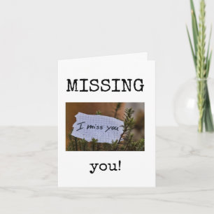 Tarjeta Te extraño, te echo de menos, adiós, despedida