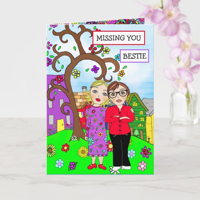 Tarjeta Te falta la amistad de ti (Orquídea)