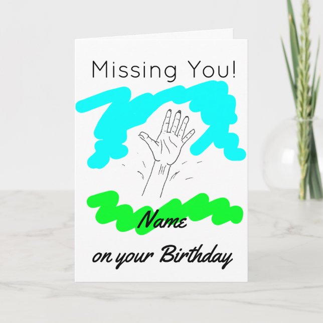 Tarjeta Te falta un cumpleaños feliz (Anverso)