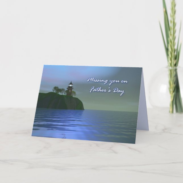 Tarjeta Te faltan en el faro del día del padre (Anverso)