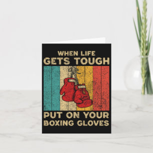 Tarjeta Te Golpeará En La Boxé De Boxeo De La Cara Vintage
