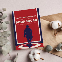 Tarjeta Te han reclutado en el Escuadrón de Poop - Embaraz