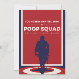 Tarjeta Te han reclutado en el Escuadrón de Poop - Embaraz