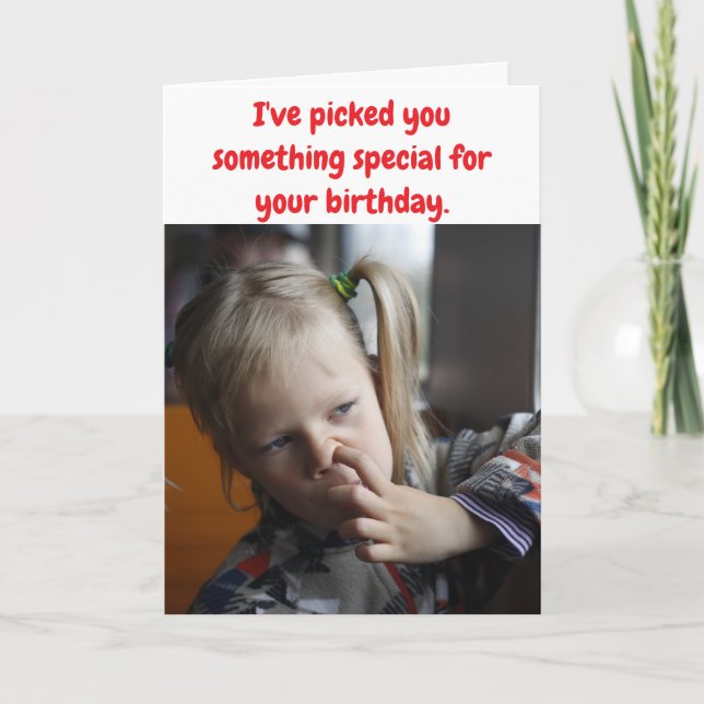 Tarjeta Te he elegido algo especial. (Anverso)