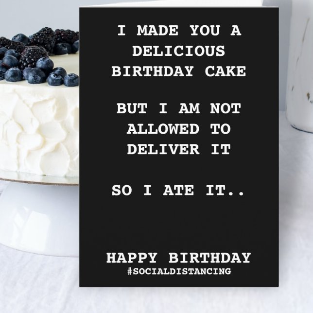 Tarjeta Te Hizo Un Humor De Distancia Social De Cumpleaños (Subido por el creador)