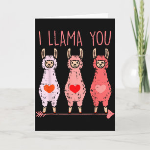 Tarjeta Te Llamo Bonito Día de San Valentín Alpaca Chicas 