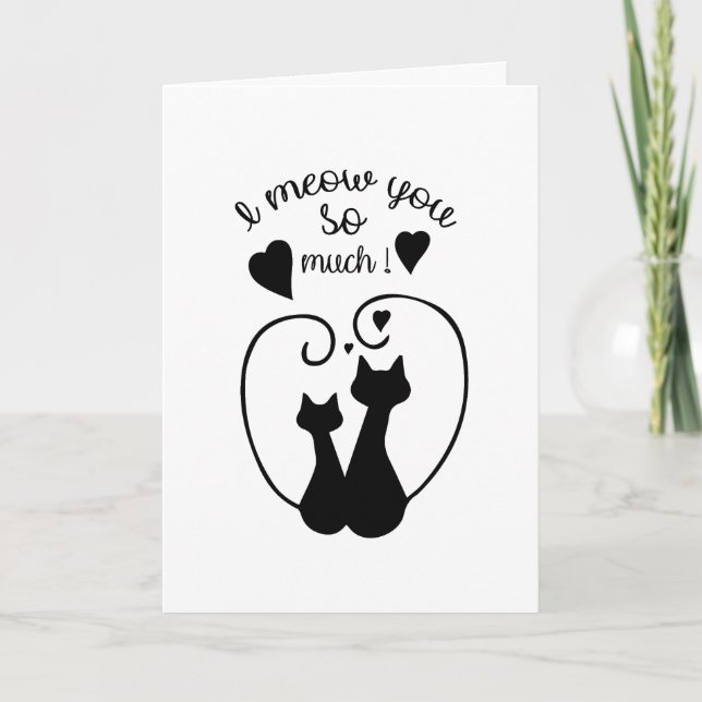 Tarjeta Te maullido tanto (Anverso)