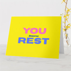 Tarjeta Te Mereces Descanso – Regalo de Cuidado Personal p