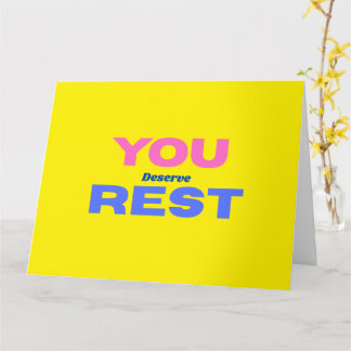 Tarjeta Te Mereces Descanso – Regalo de Cuidado Personal p