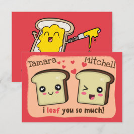 Tarjeta Te Panifico Tanto| Amor Kawaii Día de San Valentín
