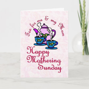 Tarjeta Té para mí y mamá - Feliz domingo de las madres