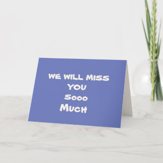 Tarjeta Te Perderemos La Carta De Despedida