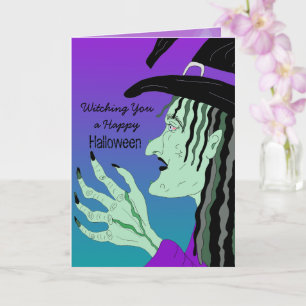 Tarjeta Te presento a una bruja feliz de Halloween