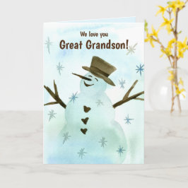 Tarjeta Te queremos, Navidades del Gran Abuelo Snowman