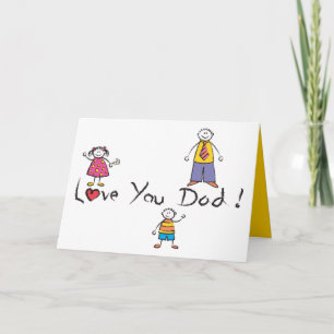 Tarjeta Te queremos, papá, familia Personalizado, feliz dí