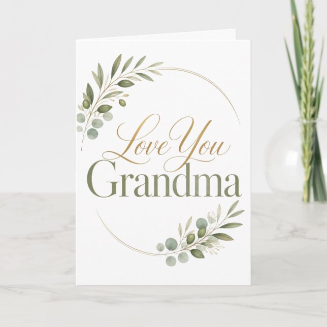Tarjeta Te Quiero Abuela Botánica (Anverso)