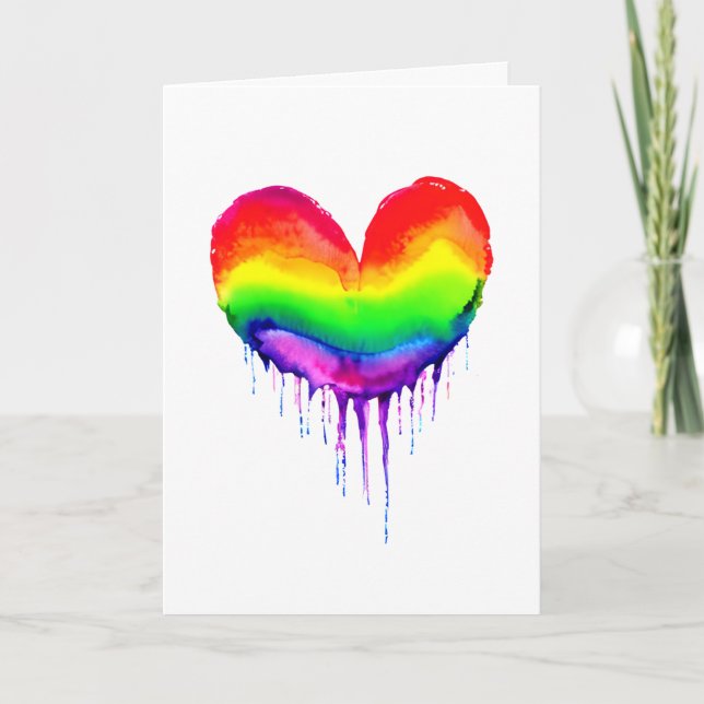 Tarjeta Te quiero con todo mi corazón | LGBTQIA+ (Anverso)