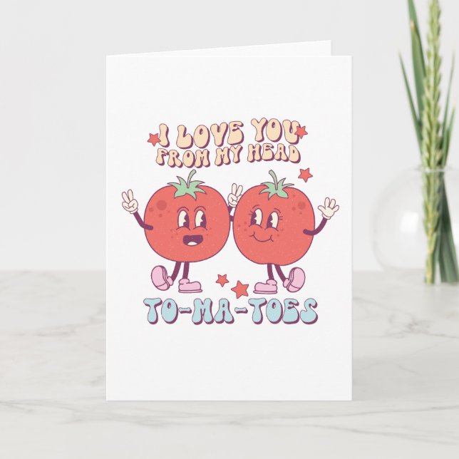 Tarjeta Te quiero desde mi cabeza Día de San Valentín de t (Anverso)