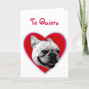 Tarjeta Te quiero French Bulldog greeting card