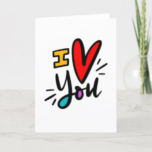 Tarjeta Te Quiero, Letra a Mano