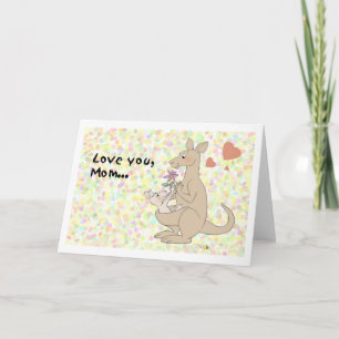 Tarjeta Te quiero, mamá...