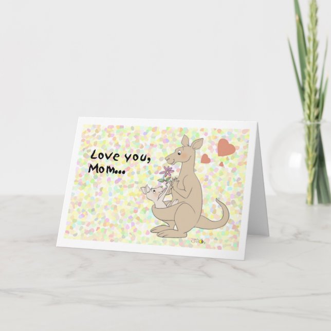 Tarjeta Te quiero, mamá... (Anverso)