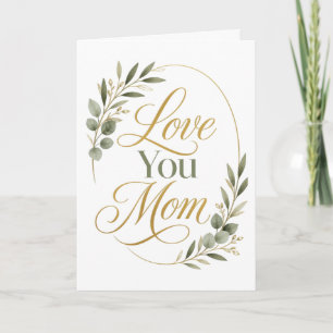 Tarjeta Te Quiero Mamá Botánica Día de la Madre