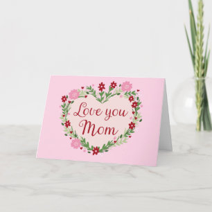 Tarjeta Te Quiero Mamá Cumpleaños Día de la Madre Para Mam