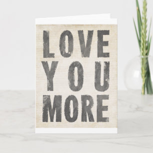 Tarjeta Te quiero más (blanco antiguo)