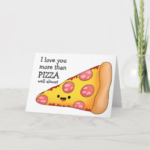 Tarjeta Te Quiero Más Que Pizza