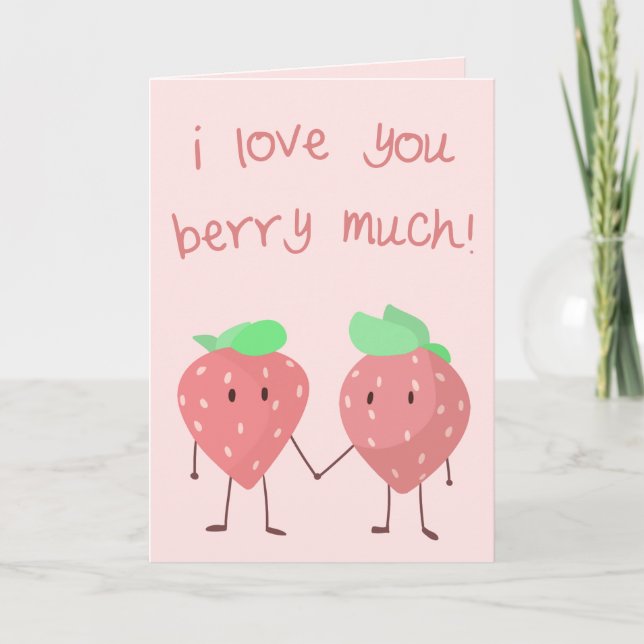 Tarjeta ¡Te quiero mucho Berry! (Anverso)