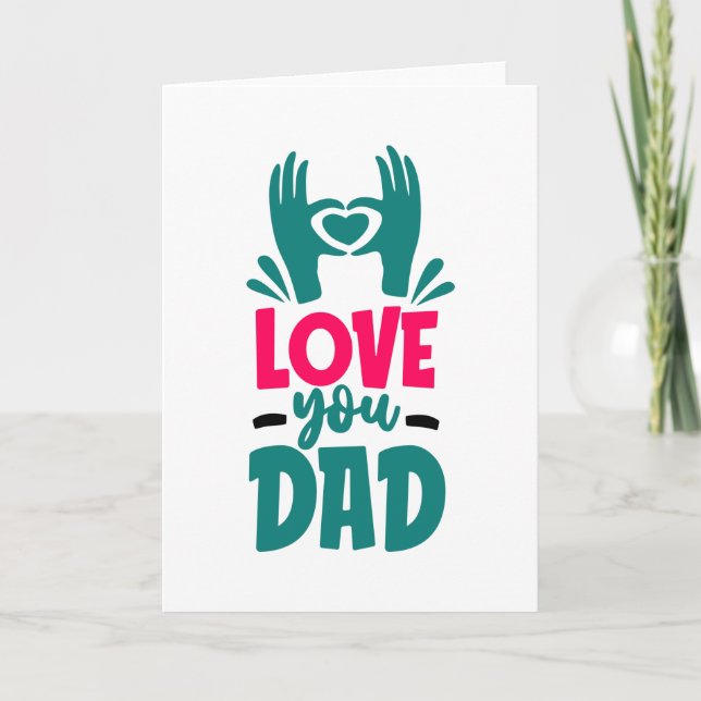 Tarjeta Te quiero Papá (Anverso)