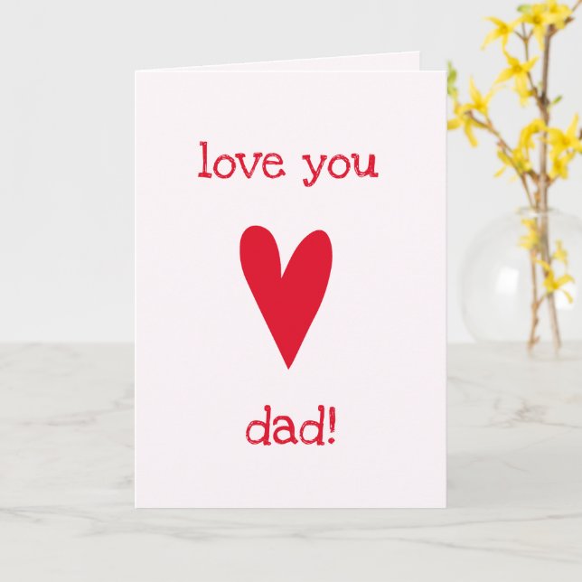 Tarjeta ¡Te quiero papá! | Cumpleaños del Padre del Corazó (flor amarilla)