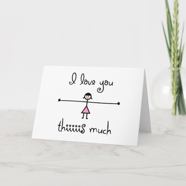 Tarjeta Te quiero tanto. (Anverso)