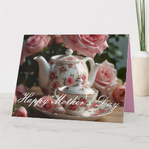 Tarjeta Té Rosa de col rosa