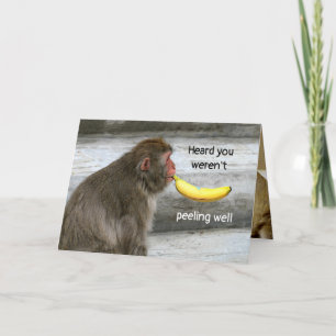 Tarjeta Te sentirás mejor con el mono gracioso de la carta