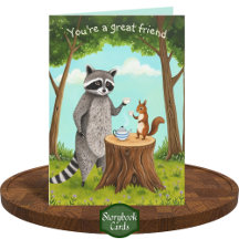 Té Time Raccoon y la Amistad Forestal de ardilla