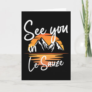 Tarjeta Te veo en Le Sauze Francia vacaciones de senderism