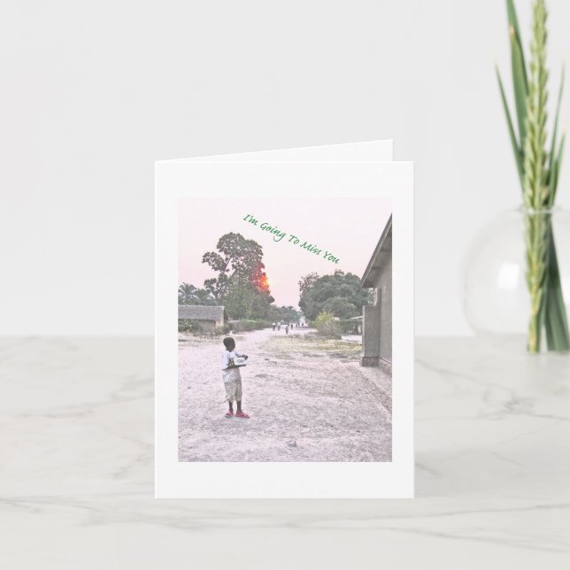 Tarjeta "Te voy a extrañar" Notecard (Anverso)