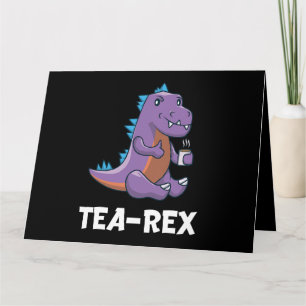 Tarjeta Tea Rex Cute Dinosaurio Gracioso Reptio Animal Lov